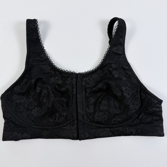 Victoria's Secret Other - Victoria's Secret Body By Victoria Black Lace Front Closure Mastectomy Bra M NWT